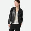Leather Kimono Blouson
