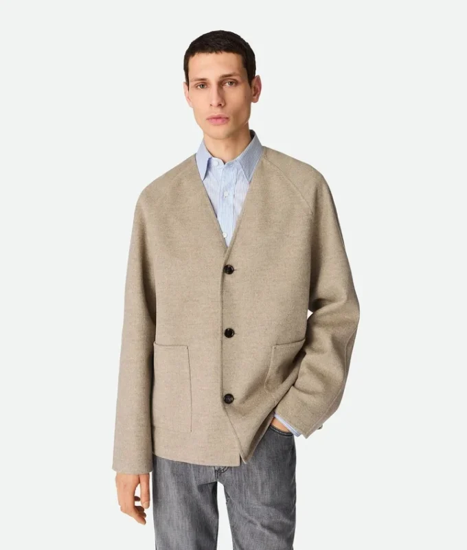Light Double Wool and Cashmere Coat