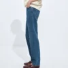 Medium Indigo Straight Jeans