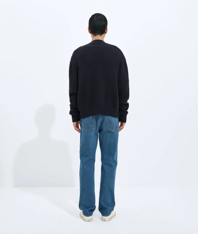 Medium Indigo Straight Leg Jeans