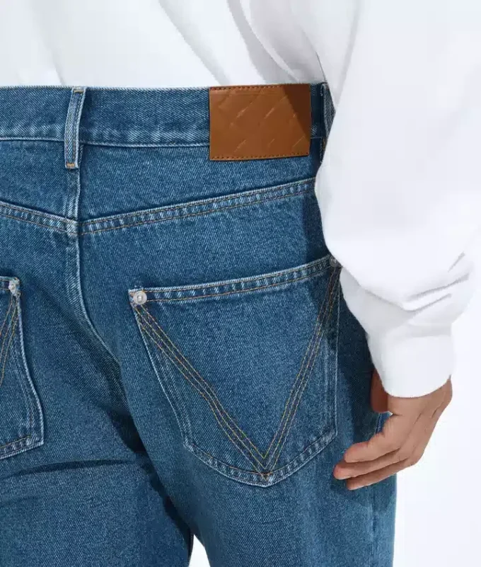 Medium Indigo Straight Leg Jeans