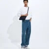 Medium Indigo Turned-Up Jeans