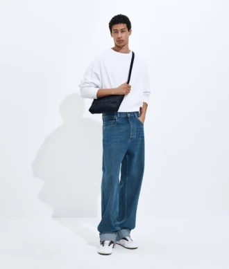 Medium Indigo Turned-Up Jeans