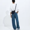 Medium Indigo Turned-Up Jeans