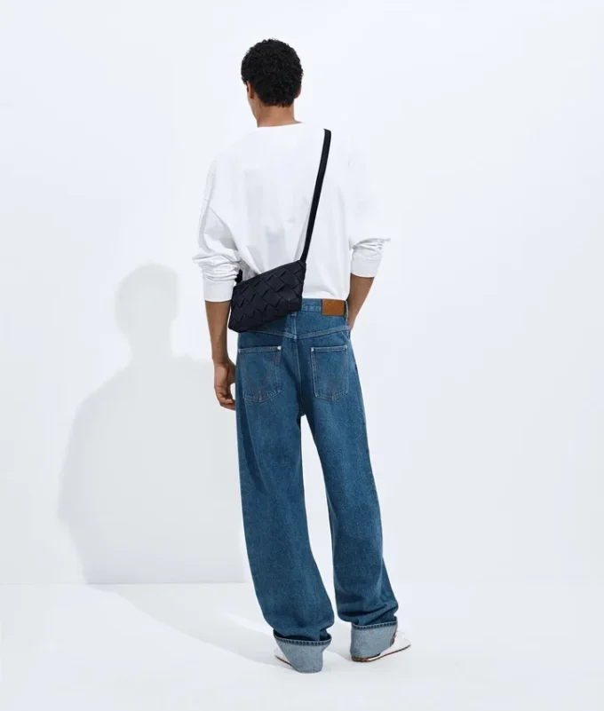 Medium Indigo Turned-Up Jeans