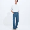 Medium Indigo Wide Leg Jeans