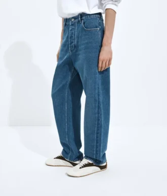 Medium Indigo Wide Leg Jeans