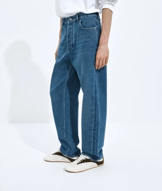 Medium Indigo Wide Leg Jeans