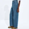 Medium Indigo Wide Leg Jeans