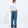 Medium Indigo Wide Leg Jeans