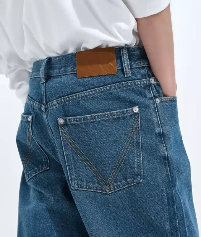 Medium Indigo Wide Leg Jeans
