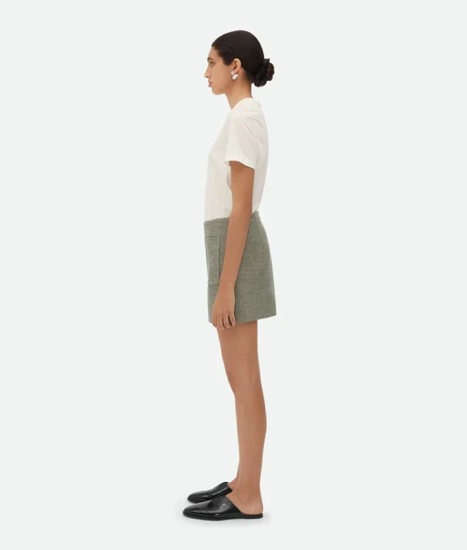Melange Cotton Skirt