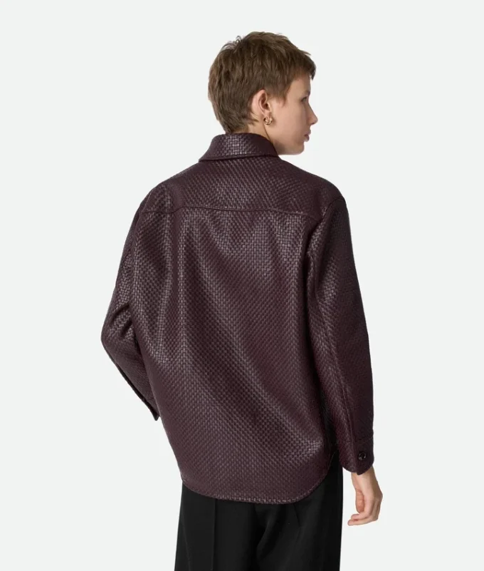 Mini Intrecciato Leather Shirt