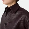Mini Intrecciato Leather Shirt