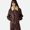 Padded Leather Blouson