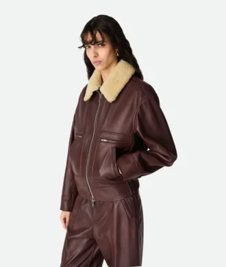 Padded Leather Blouson