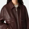 Padded Leather Blouson
