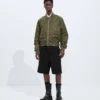 Padded Nylon Bomber Jacket