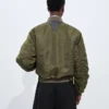 Padded Nylon Bomber Jacket