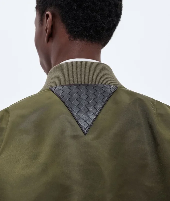 Padded Nylon Bomber Jacket