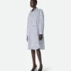 Pinstripe Cotton Poplin Dress