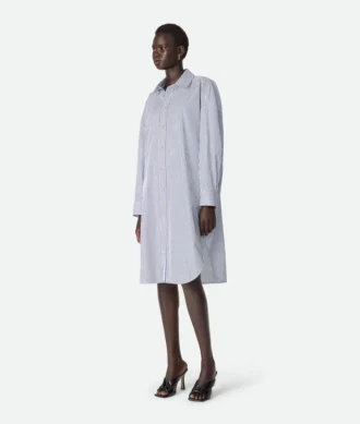 Pinstripe Cotton Poplin Dress