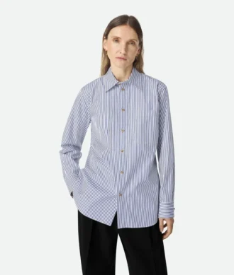 Pinstripe Cotton Poplin Shirt