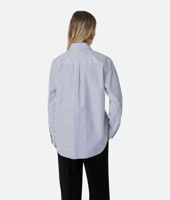 Pinstripe Cotton Poplin Shirt