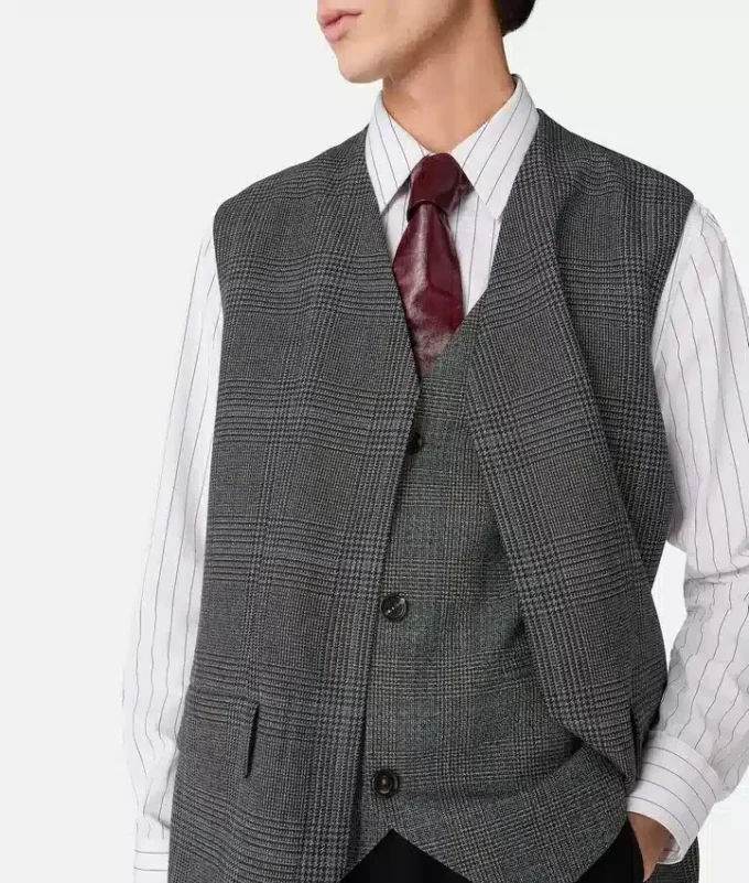 Prince of Wales Wool Waistcoat