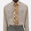 Printed Leather Tie
