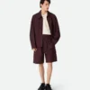 Resinated Cotton Cargo Shorts