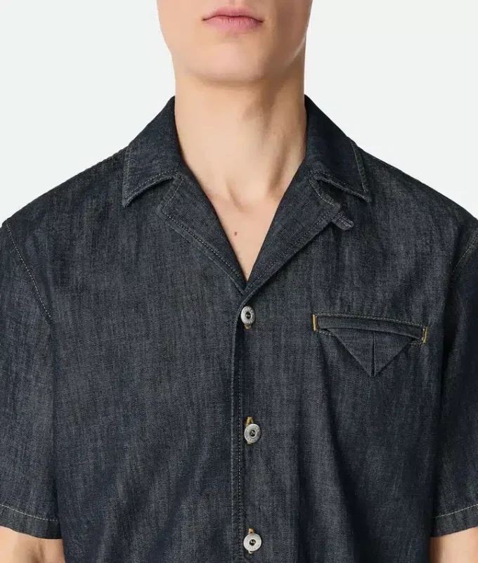 Rinsed Indigo Straight Denim Shirt