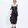 Semi Shiny Leather Dress