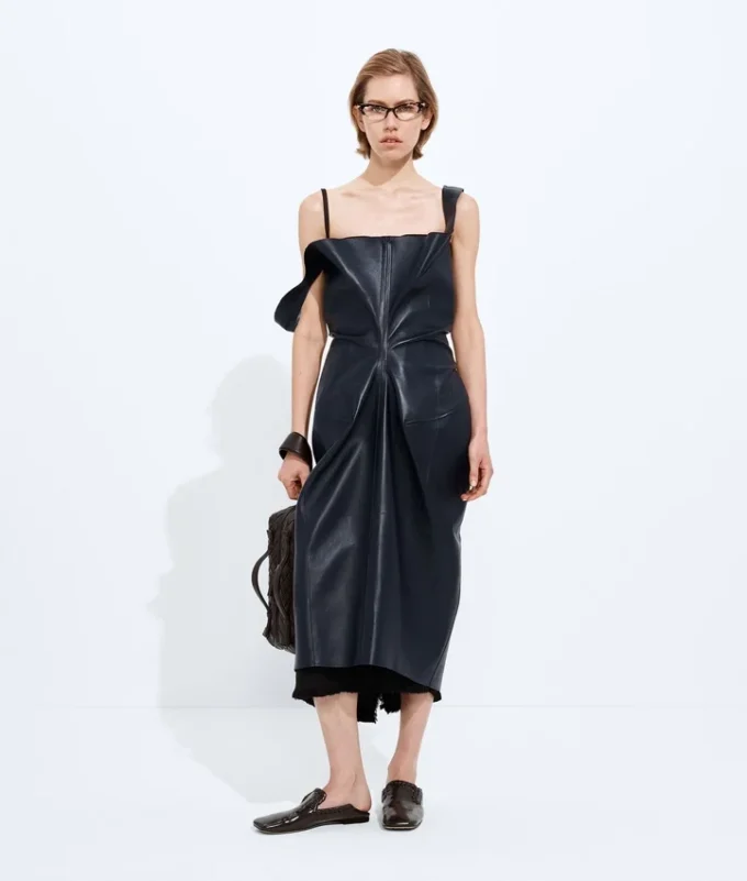 Semi Shiny Leather Dress