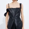 Semi Shiny Leather Dress