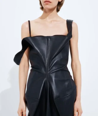 Semi Shiny Leather Dress