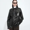 Semi Shiny Leather Shirt