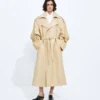 Semi Shiny Leather Trench