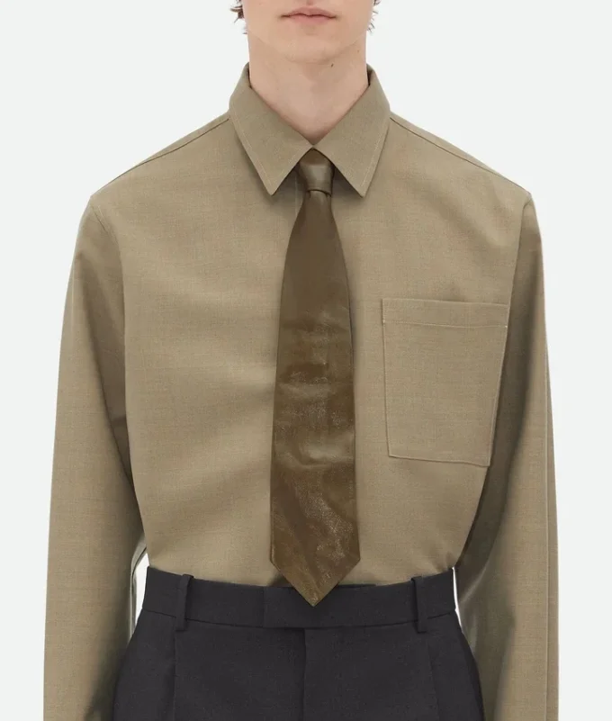 Shiny Leather Tie
