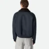 Silk and Cotton Twill Bomber Jacket