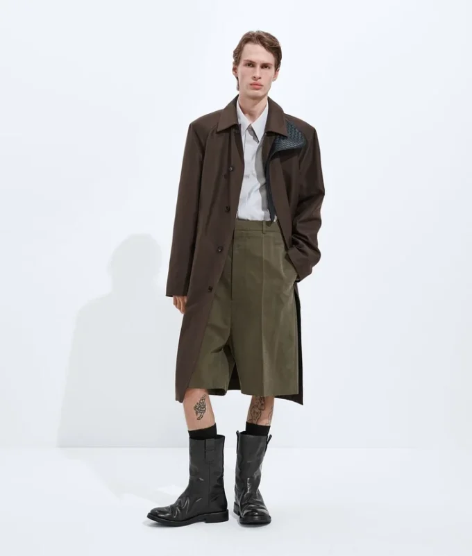 Silk and Nylon Trench Coat