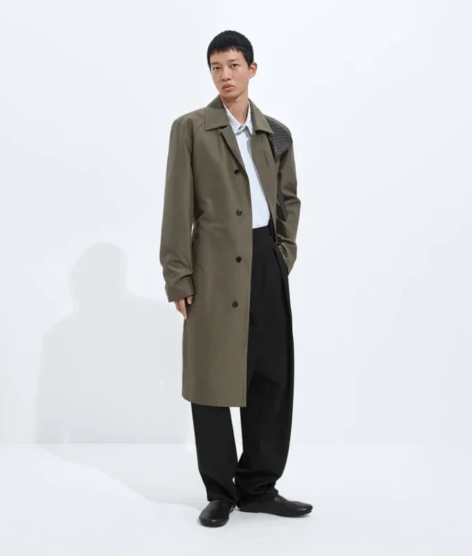 Silk and Nylon Trench Coat