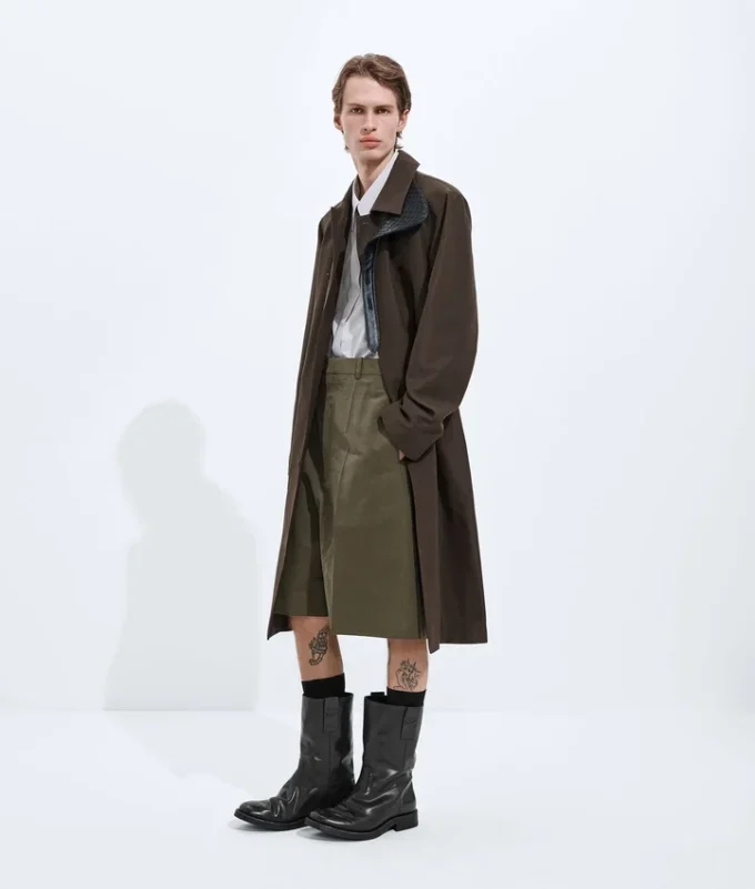 Silk and Nylon Trench Coat