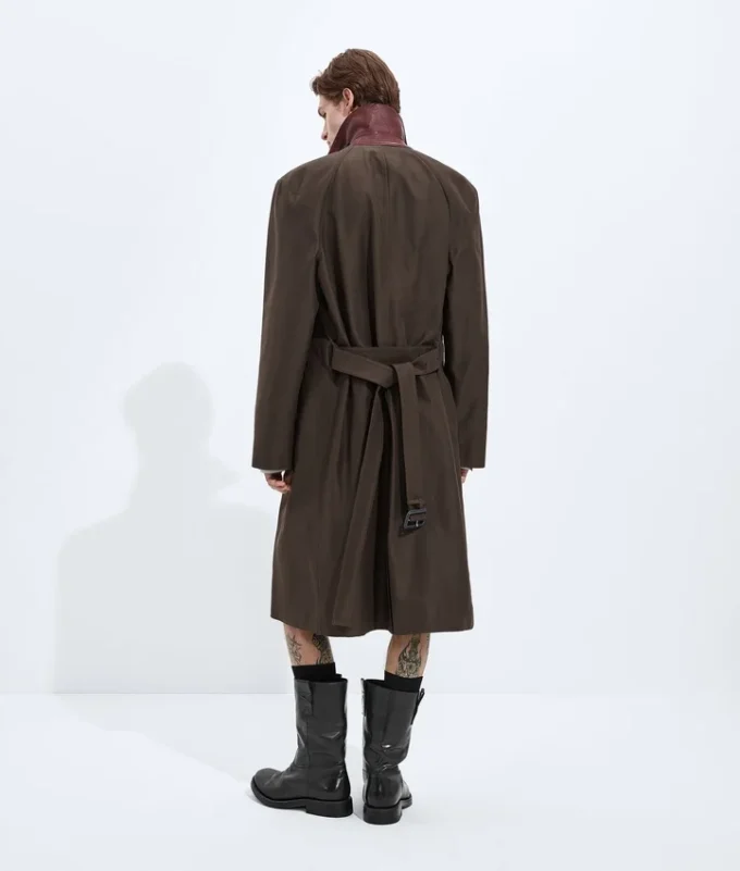 Silk and Nylon Trench Coat
