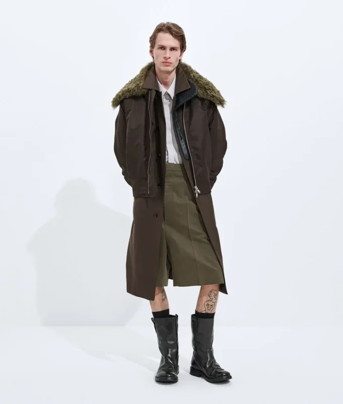 Silk and Nylon Trench Coat