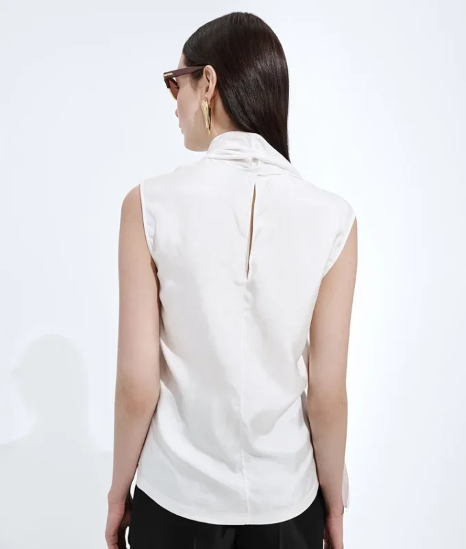 Silk Stretch Satin Top