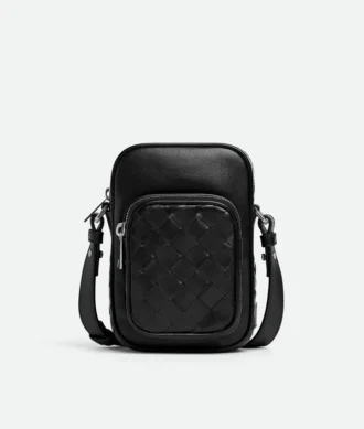 Small Intrecciato Camera Bag with Pocket