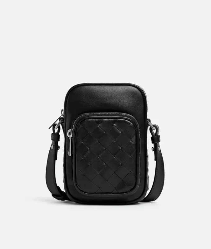 Small Intrecciato Camera Bag with Pocket
