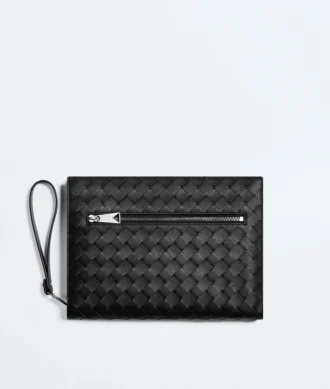 Small Intrecciato Document Case with Wristlet