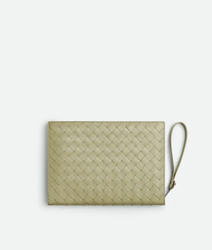 Small Intrecciato Document Case with Wristlet